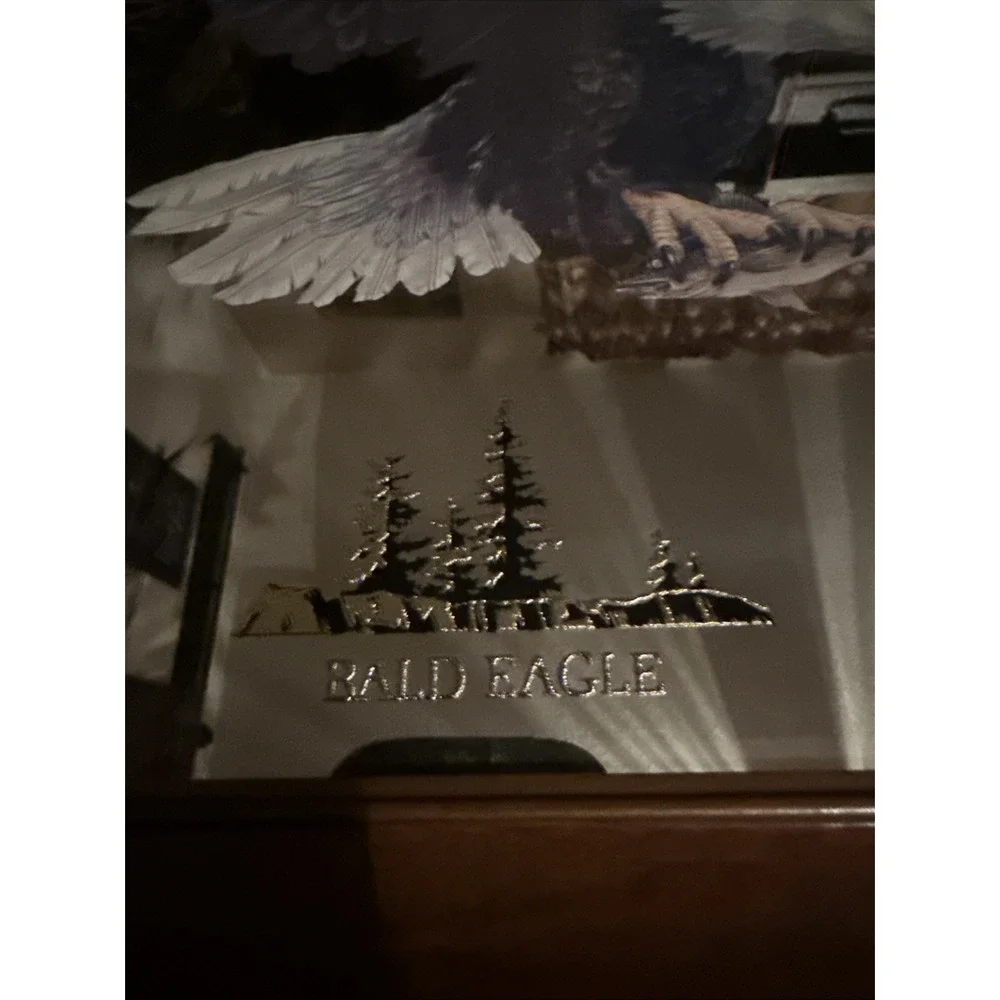 Vintage Miller High Life Bald Eagle Mirror Sign – Wildlife Series – Framed – USA